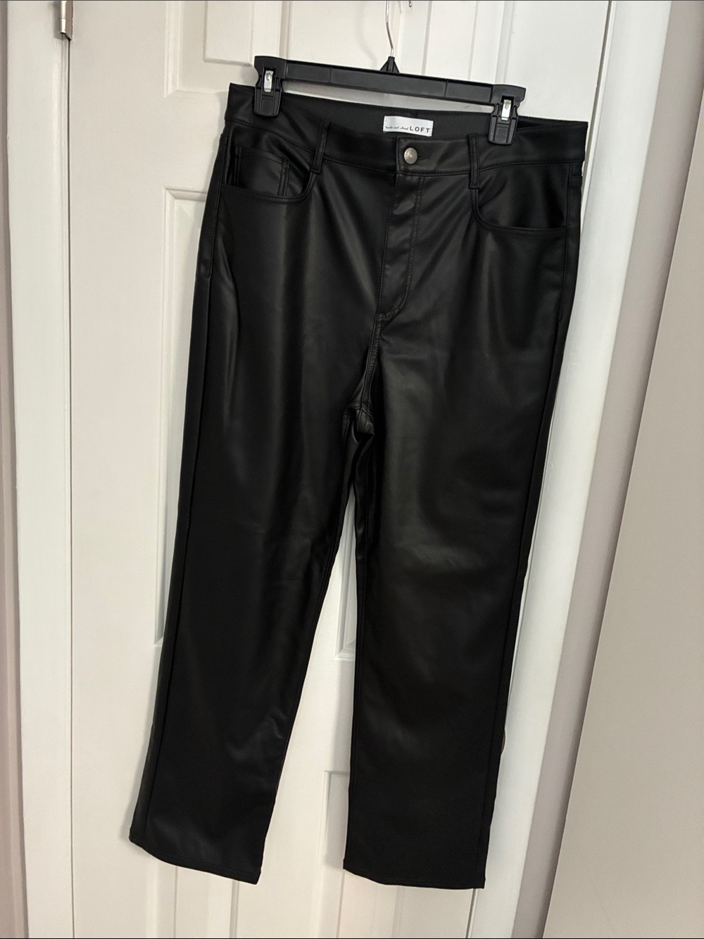 Loft Faux Leather Black Pants